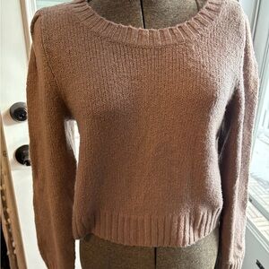 Anthropologie Dusty Pink Crew Neck Sweater